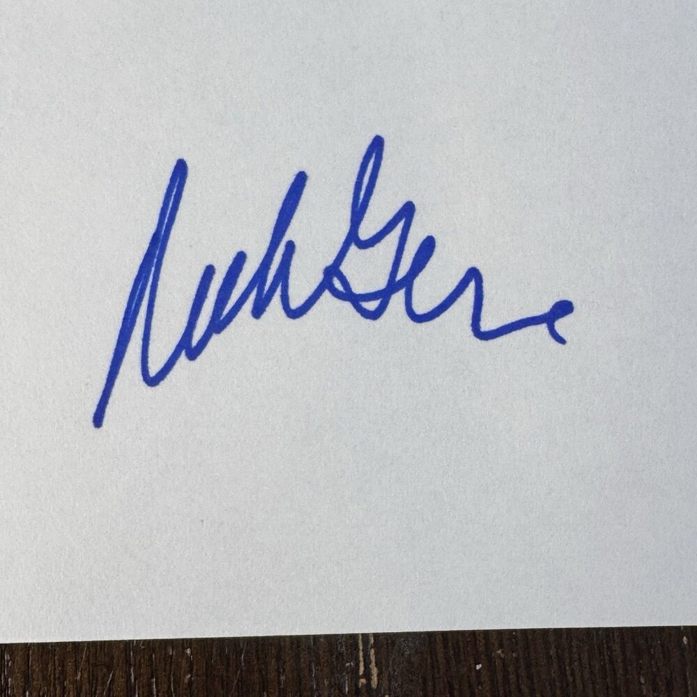 Richard Gere Signed Index Card Autograph Pretty Woman An Officer & A Gentleman